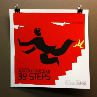 Limited edition screen print for The 39 Steps