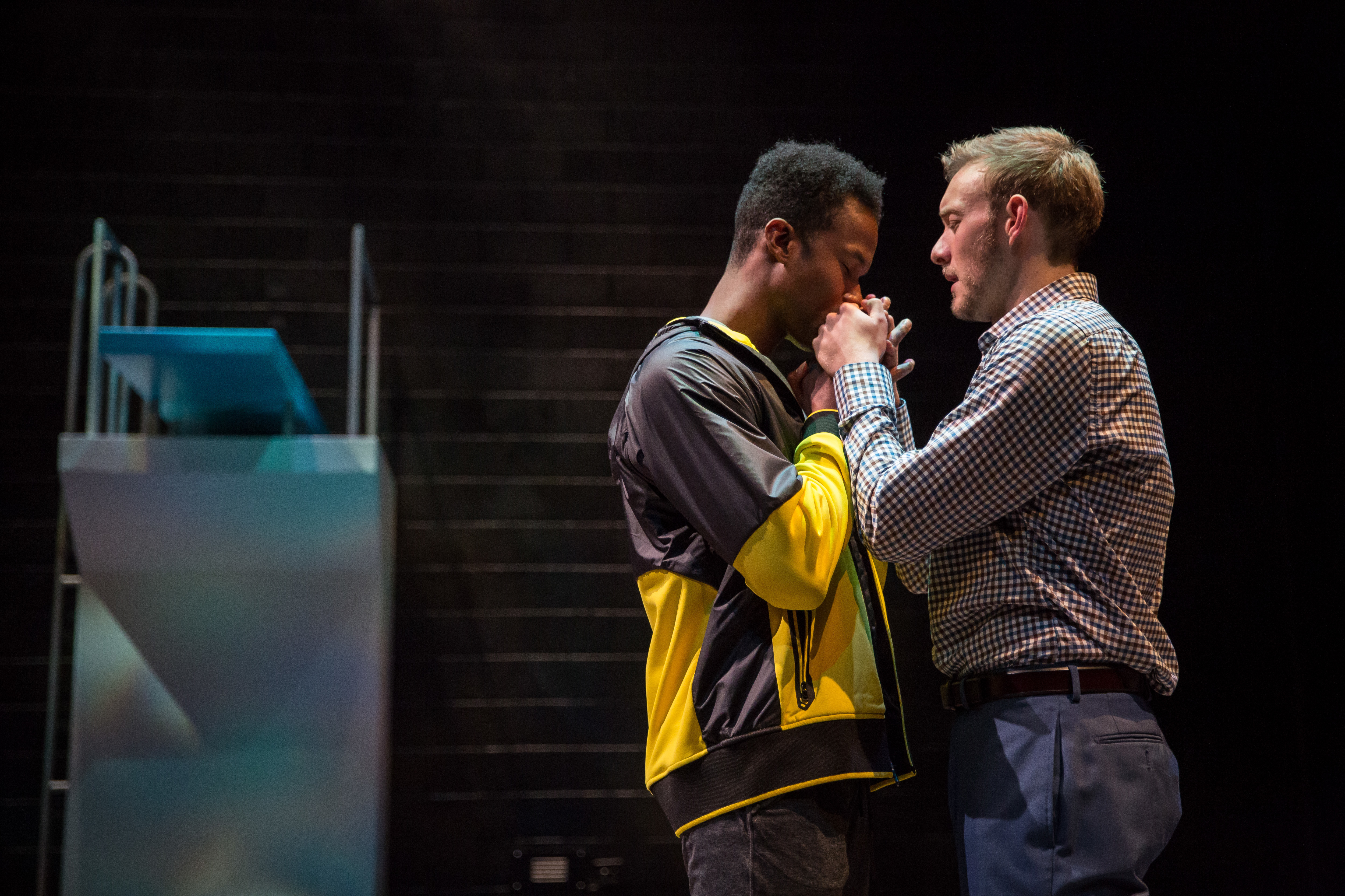 Sean Parris as The Diver and Brett Schneider as The Magician in The Magic Play. Photo by Liz Lauren.