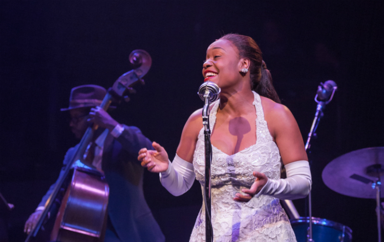 Deidrie Henry as Billie Holiday in&nbsp;Lady Day at Emerson’s Bar and Grill&nbsp;at Actors Theatre of Louisville. Photo by Bill Brymer.