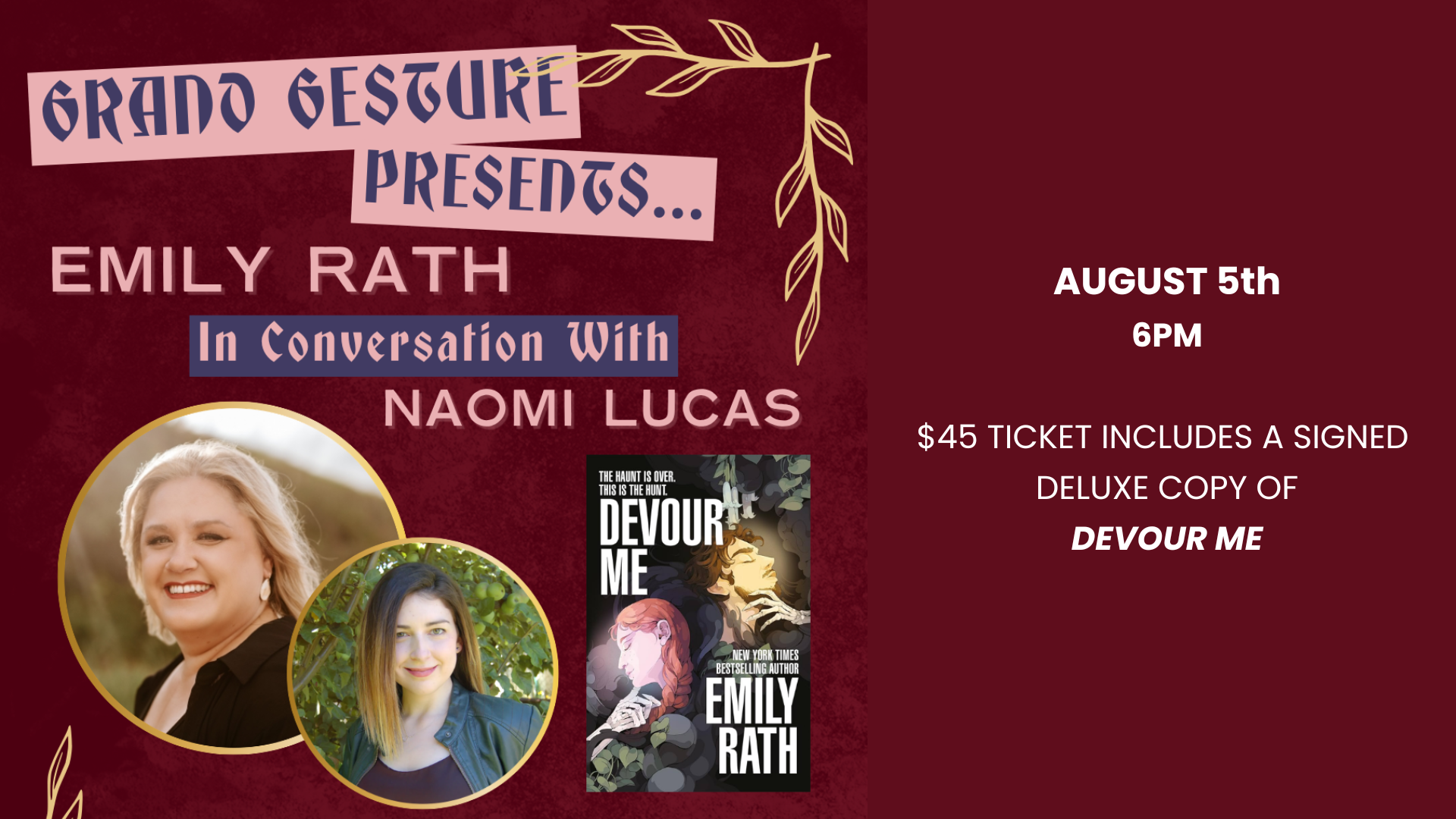 August 5 Th 6 Pm 45 Ticket