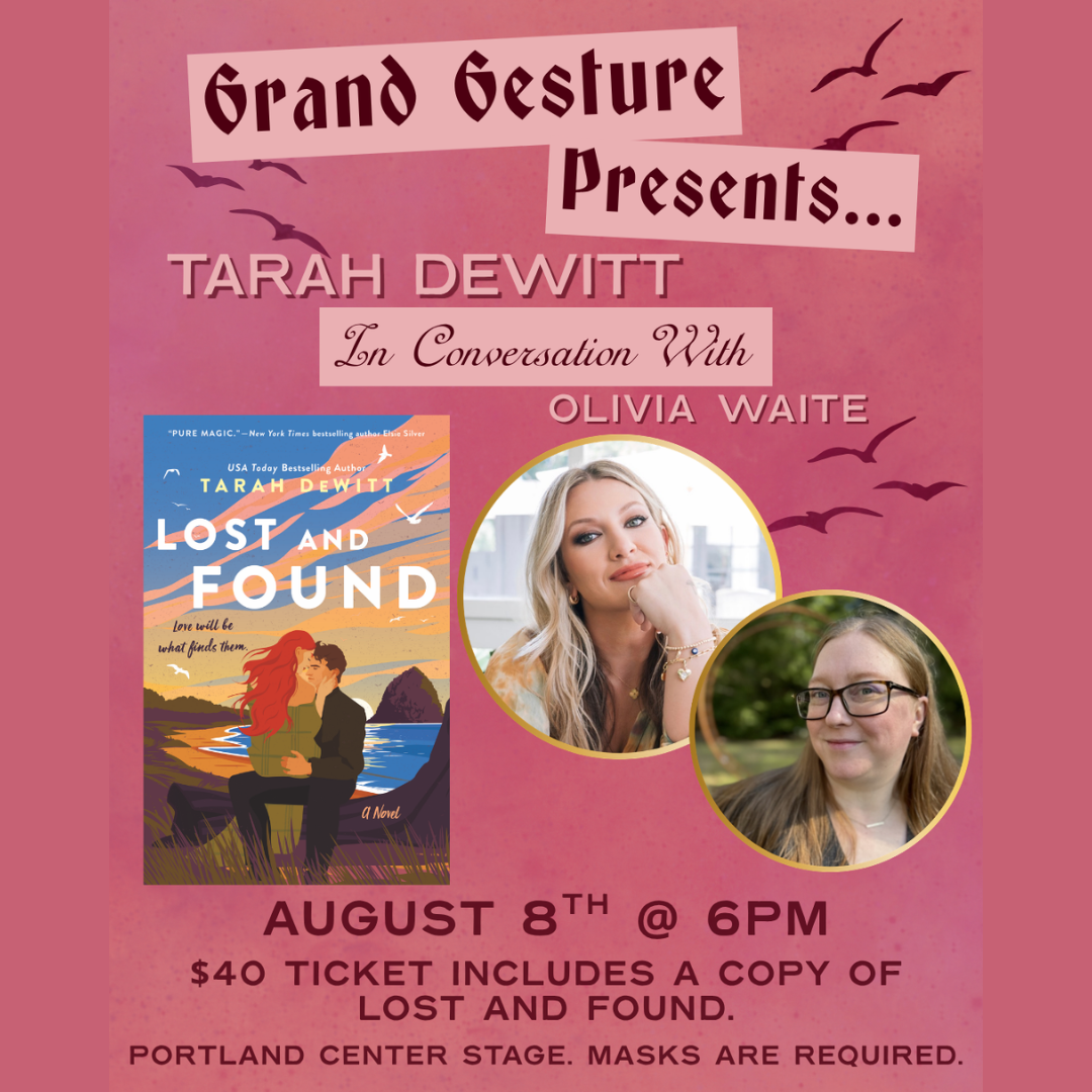 Preview image for Grand Gesture Books Presents: Tarah Dewit in conversation with Olivia Waite