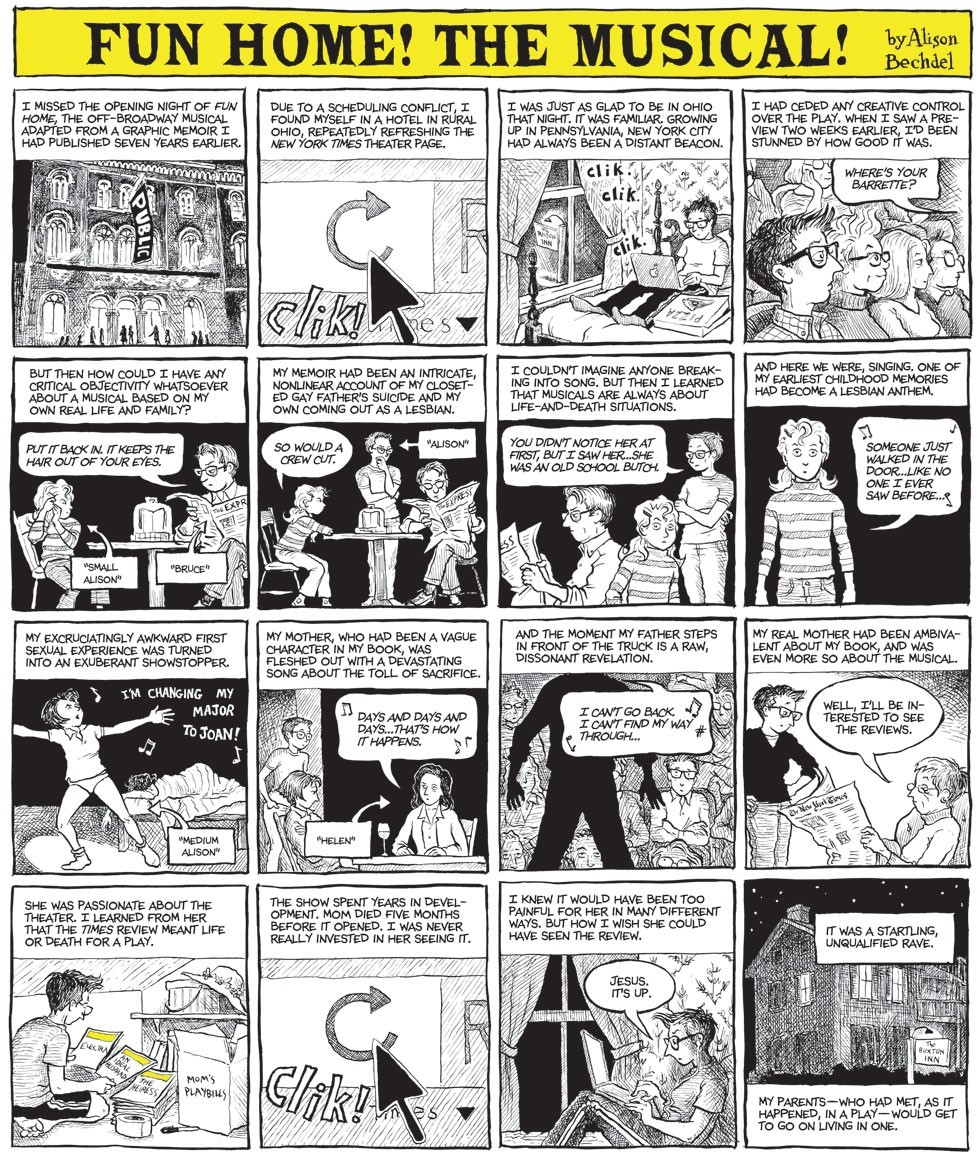 Alison Bechdel Illustrated Reviewof Opening Night