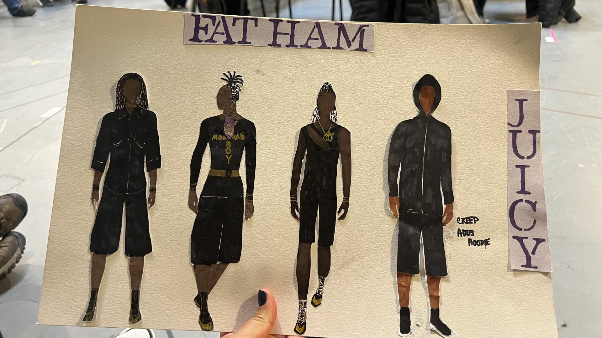 Costume rendering by Designer Wanda Walden