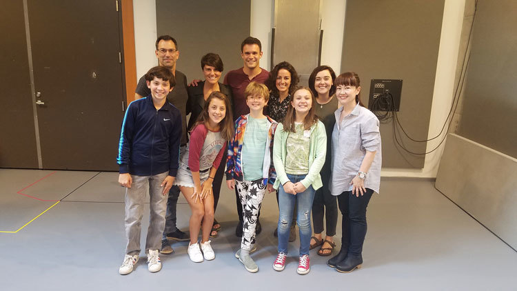 The cast of Fun Home at first rehearsal.