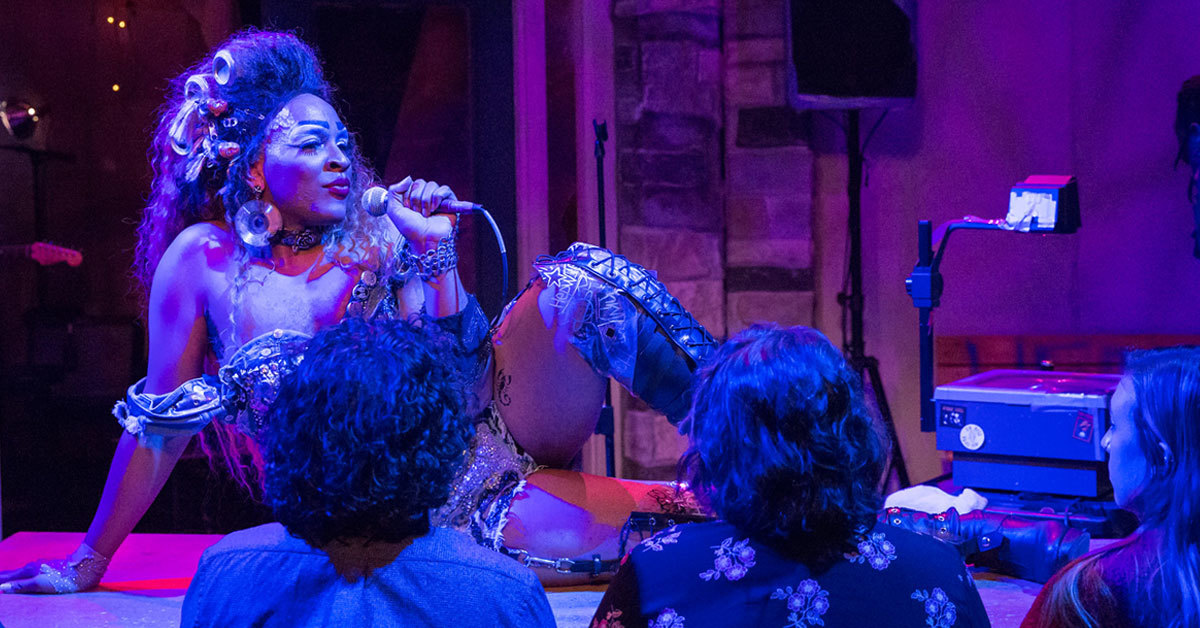 Delphon "DJ" Curtis Jr. in Hedwig and the Angry Inch at The Armory. Photo by Owen Carey