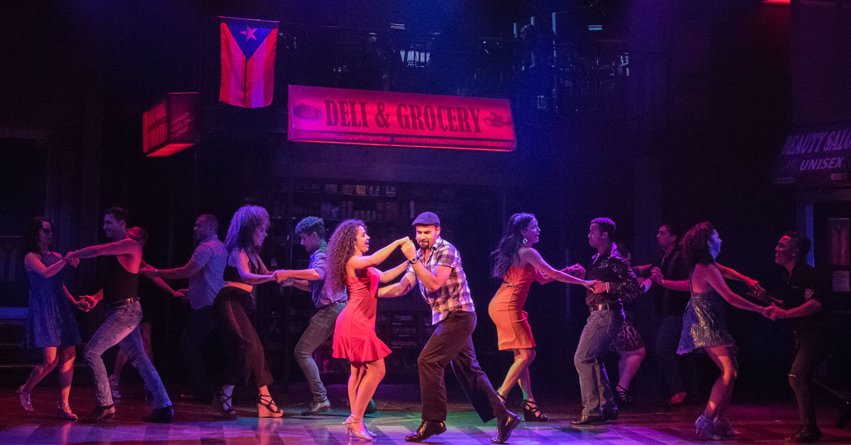 Select cast members in a performance of In the Heights at The Armory.&nbsp;Photo:&nbsp;Owen Carey