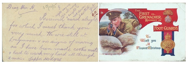 Sidney Broad Hodges, 30 December 1915, Longmoor, England. Born: 7 January 1884, Regiment: Royal Engineers, Railway Troop, Regiment number: 138032, Rank: Sapper, Died: 1956