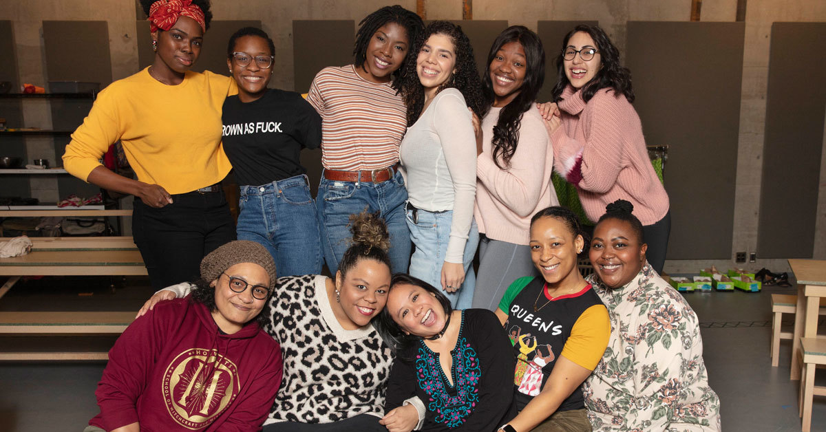 L to R: (standing) Andrea Vernae, Kayla Kelly, Sara Williams, Morgan Walker, Tonea Lolin, Macarena Subiabre, (seated) Lava Alapai, Kisha Jarrett, Kristen Mun, Tamera Lyn, and Treasure Lunan