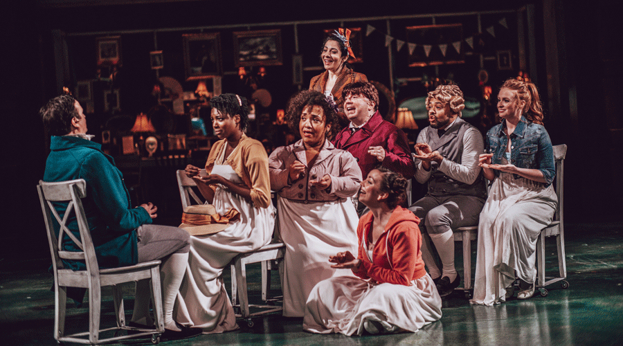 Members of the cast of Bedlam's Sense and Sensibility at The Armory.&nbsp;Photo by Patrick Weishampel/blankeye.tv