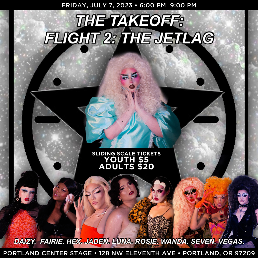 Preview image for Pride Northwest presents *The Takeoff Flight 2: The Jet Lag* Youth Drag Show