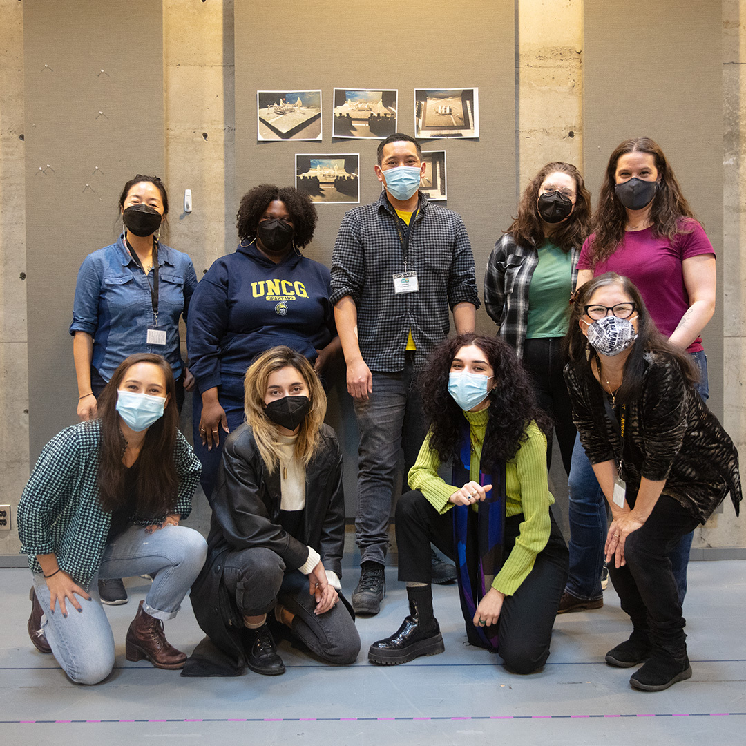 Members of the cast and creative team of "Young Americans" at Portland Center Stage; photo by Tamera Lyn.