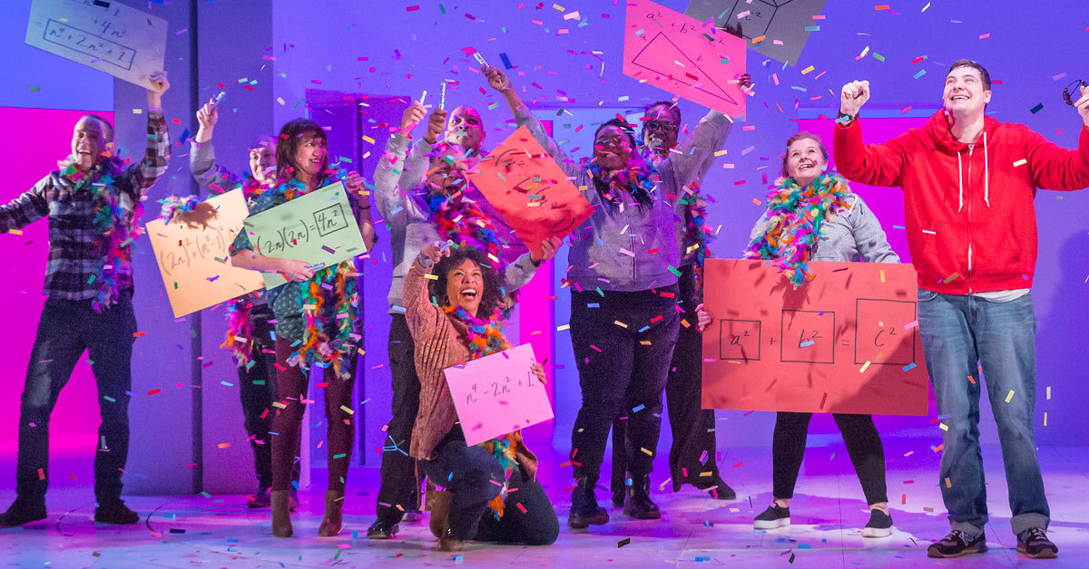 The cast of The Curious Incident of the Dog in the Night-Time. Photo by Owen Carey